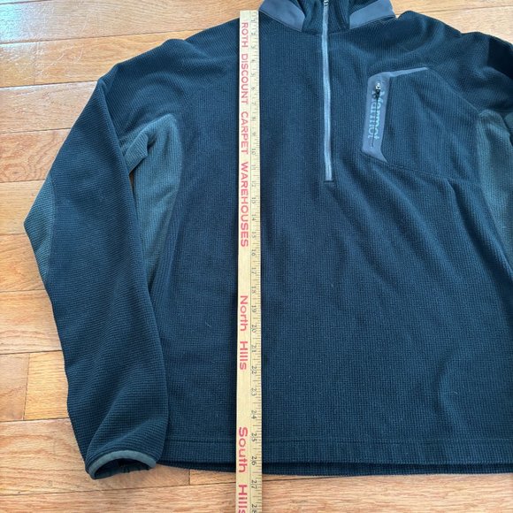 Marmot 1/4 Zip Fleece Pullover Sweater Shirt Mens M Jacket Waffle Alpinist - Picture 9 of 10